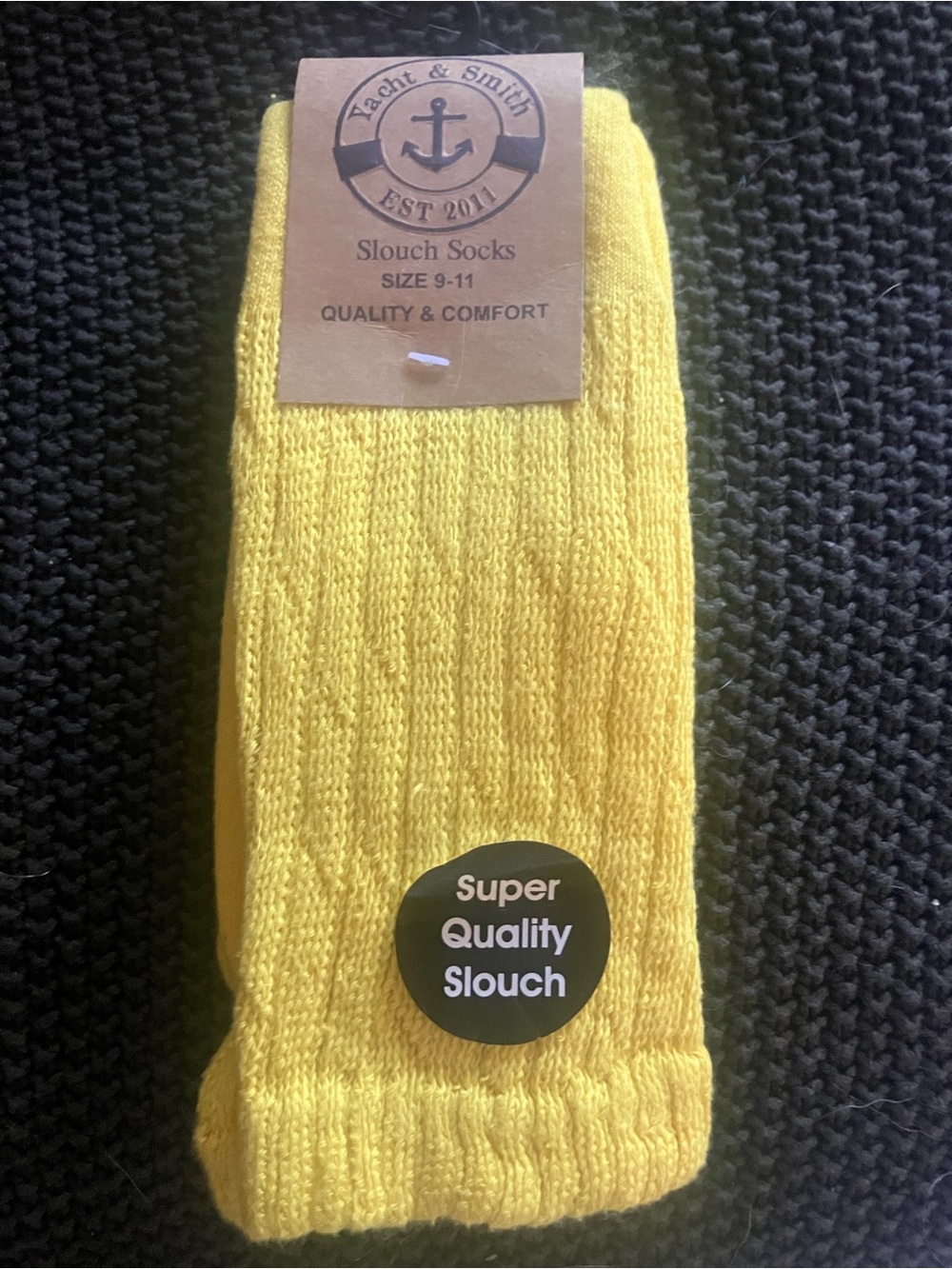 Bright Yellow Slouch Socks